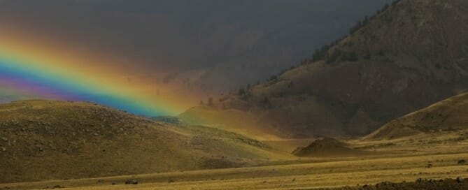 Rainbow in Yellowstone National Park