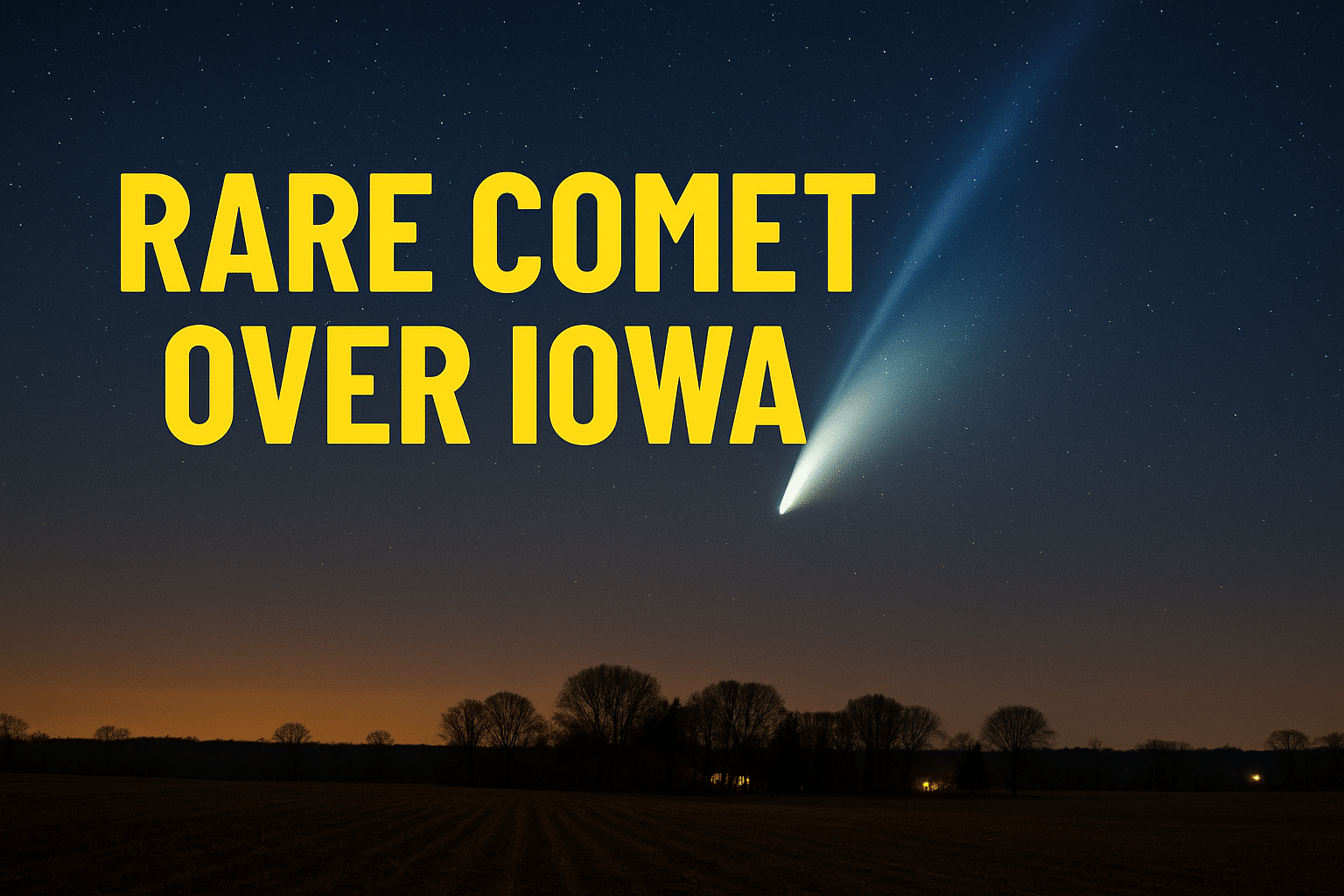 a rare comet over iowa